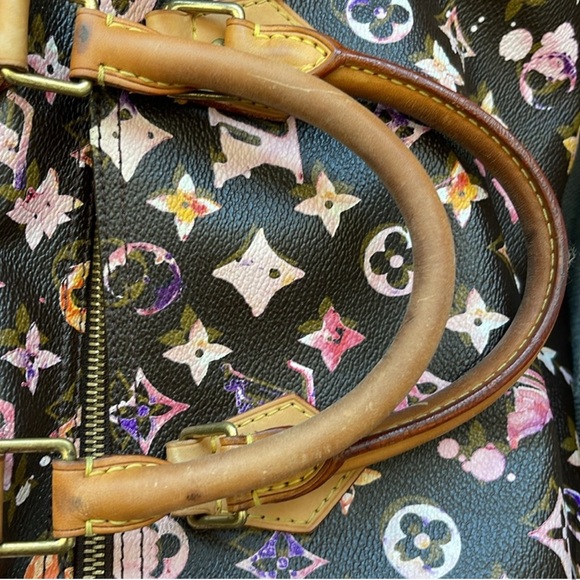 Louis Vuitton Watercolor Aquarelle Brown Speedy 35 - Picture 5 of 10